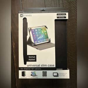 H Cases Unoversal Slim Cas for iPad and 7 to 8” Tablets. NWT.